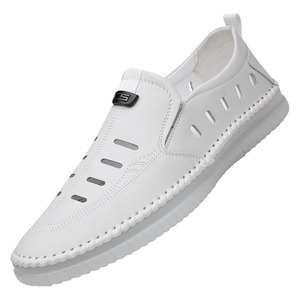 Men's Genuine Leather Slip-On Casual <b>Sandals</b> <b>Closed</b> <b>Toe</b> Breathable EVA Sole Summer Style - Product Image 5
