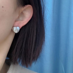 Boucles d'oreilles en argent S925 en forme de cœur, 15mm et 19mm, petites et grandes tailles, bijoux à la mode pour femmes - Product Image 4