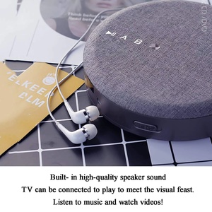 Lecteur CD portable personnalisé en usine avec housse en tissu, Bluetooth intégré, haut-parleur, écran LED, répétition A-B, rechargeable pour la maison et l'étude - Product Image 2
