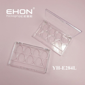 Palette à paupières vide transparente en plastique, étui à poudre de maquillage, boîte à blush cosmétique personnalisable avec logo - Product Image 6