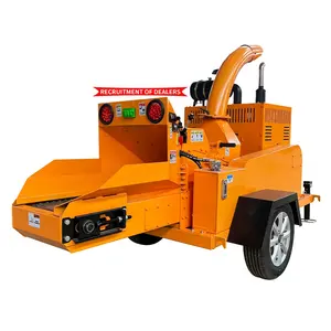 China Made Large Wood Crusher Diesel Wood Chip Machine Portable Tree Branch Crusher