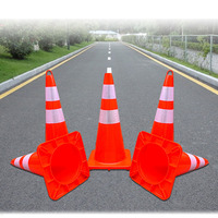 Grande construction de marque grand cylindre maigre diviseur de route Danger cônes de signalisation de danger orange poteau de barrière de Polisi