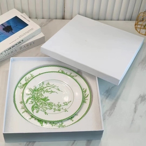 Wholesale Luxury Bone China <b>Dinnerware</b> <b>Sets</b> Sustainable Gold Porcelain with Plant Pattern Elegant <b>Dinnerware</b> Kits for Home Use - Product Image 5