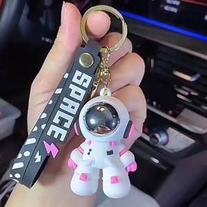 Wholesale 3D PVC Kawaii Character Car Keyring Key Chain Accessories Cartoon Cute Car Astronaut <b>Keychain</b> - Product Image 6