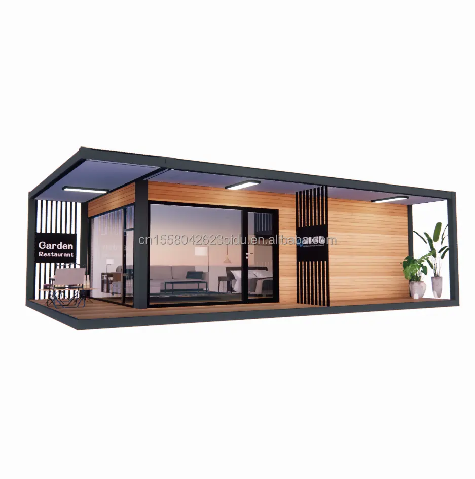 Containerhuis Geprefabriceerde Casas Houten Glazen Huis 40ft Prefab Verzendcontainer Huizen Te Koop