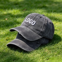 Casquette de baseball vintage délavée à 6 panneaux, logo brodé personnalisé, casquette 100 % coton pour commande en gros