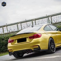 Diffuseur arrière 3 pièces en fibre de carbone pour BMW F80 M3 F82 M4 2015-2020 – Lame de pare-chocs arrière, spoiler, séparateur, kit carrosserie aérodynamique amélioré