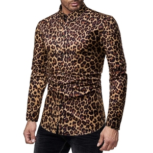 Chemise à manches longues pour <span class=keywords><strong>homme</strong></span> à imprimé léopard, nouvelle arrivée 2025 - Hauts décontractés <span class=keywords><strong>grande</strong></span> <span class=keywords><strong>taille</strong></span> pour le printemps et l'automne, parfaits pour le streetwear - Product Image 3