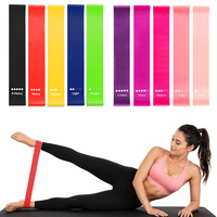 Set Resistance Loop Bands Lima Tingkat dengan Tas Pembawa untuk Latihan Kebugaran Glute dan Kaki di Rumah
