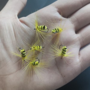 10pcs White Strip Bass Pike <strong>Fish</strong> Hook Bait Micro-Object Bionic Insect PVC Lure Fly Line Group Bottom Fishing Carp for Lake - Product Image 5
