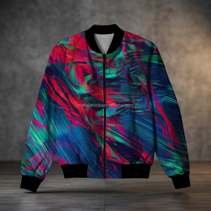 Veste d'université en satin personnalisée MSWVJ136, design multicolore à sublimation pour l'hiver - Product Image 3