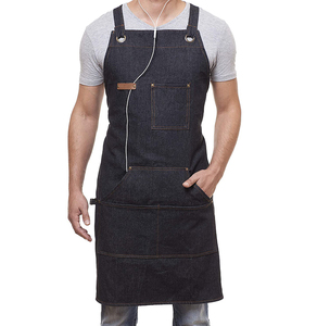 Wholesale Long Sleeve <strong>Personalised</strong> Bbq <strong>Aprons</strong> for Men, Customizable Vintage Jeans Barbeque <strong>Aprons</strong> for Restaurants - Product Image 2