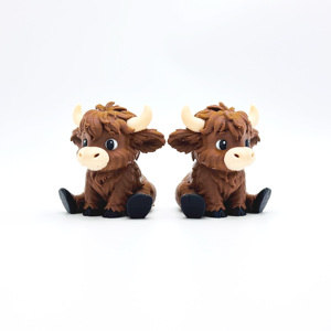 OEM 3D-Druckdesign Niedliches Sitzen Highland Cow Umwelt freundliches PLA-Material Heiß verkaufendes Kinderspiel zeug Geschenke direkt ab Werk - Product Image 4