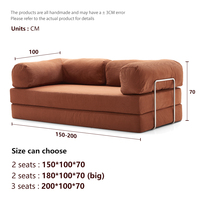 Maßgefertigtes Stoff-Zweisitzer-Sofa Wohnzimmer Modernes Komprimierbares Schwamm-Vakuum-Kompressionssofa