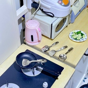 Accessoires miniatures pour maison de poupée, modèle de scène de cuisine miniature, écumoire décorative DIY, marmite, spatule, ustensiles de cuisine - Product Image 3