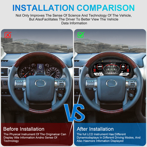 Navihua, Новое поступление, 12,3 '', ЖК-панель, цифровая автомобильная система Custer Linux, Автомобильный спидометр, кабина для Lexus GX460, 2009-2020 - Product Image 4