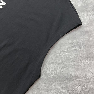 Camiseta sin mangas deportiva Premium French Terry Boxy con logotipo personalizado, camisetas sin mangas de algodón 100%, chaleco para correr Gmy ponderado de verano para hombres - Product Image 4