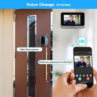 Sonnette de porte intelligente Tuya avec écran de 4,3 pouces, caméra HD 3MP grand angle, détection de mouvement PIR, vision nocturne HD, communication bidirectionnelle, sonnette vidéo