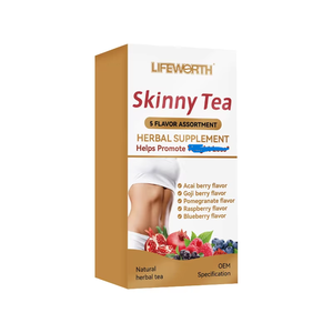 Lifeworth Private Label Sachet de thé détox à base de plantes 28 jours infusé aux vitamines pour adultes Emballage en boîte - Product Image 1