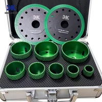 Nouvelle conception de foret diamanté brasé M14, ensemble de scies cloches noires pour le perçage du granit, du marbre, de la céramique, des carreaux et du verre