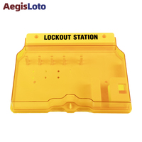 Station de sécurité LOTO (Lockout-Tagout) pour 5 à 10 groupes avec couvercle, stations de verrouillage et d'étiquetage murales