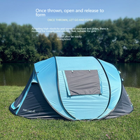 Tente de camping familiale instantanée gonflable quatre saisons à double couche hexagonale/diamant avec piquets de sol - Imperméable toutes saisons et protection solaire