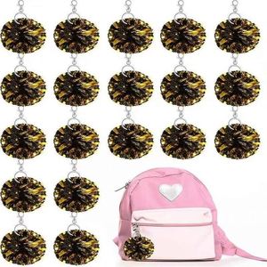 Mini Pompones Rosa y Morado para Equipos de Animación, Pompones para Animadoras, Llavero con Pompones para Mochila, Adorno para Bolsa - Product Image 3