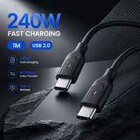 Câble USB-C vers USB-C 240W en gros, 1,0 m, 5A, charge rapide PD3.1, câble de données USB 2.0 Type-C, fournisseur OEM ODM avec logo personnalisé