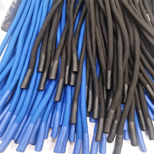 Bán buôn bện dây thừng <span class=keywords><strong>Polyester</strong></span> dây rút cho Hoodies đầy màu sắc mềm may vòng dây rút Silicone nhúng - Product Image 3