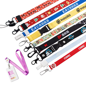 Tùy chỉnh đầy đủ màu sắc thăng hoa in ấn thân thiện với môi <span class=keywords><strong>Polyester</strong></span> dây buộc với ID chủ thẻ và móc cho giáo viên cổ sử dụng - Product Image 6