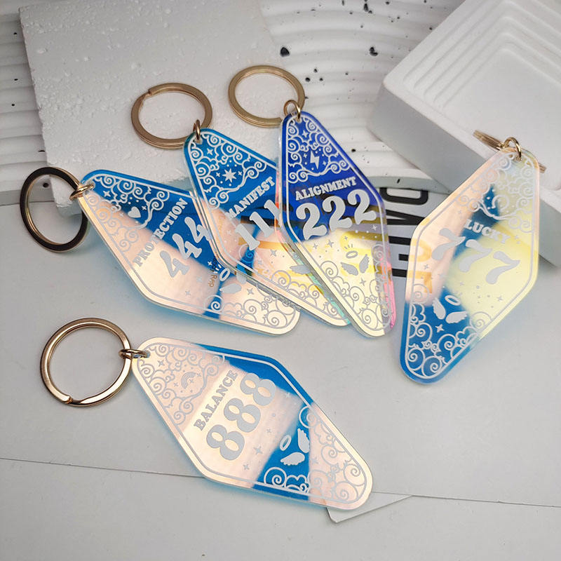 Hotel Brand Key Chain with Existing Design UV Printed Plastic and
