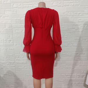 <span class=keywords><strong>Vestido</strong></span> de Manga Larga <span class=keywords><strong>para</strong></span> Primavera y Otoño, Vestidos Africanos <span class=keywords><strong>para</strong></span> Mujer, <span class=keywords><strong>Vestido</strong></span> Sexy con Cuello en V, <span class=keywords><strong>Vestido</strong></span> Ajustado Transparente <span class=keywords><strong>para</strong></span> Oficina, Ropa Africana <span class=keywords><strong>para</strong></span> Fiesta - Product Image 6