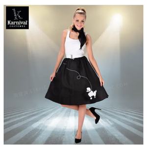 ODM femmes 1950s rose caniche jupe cravate tenue Performance fête porter Costume 5 couleurs vente entière pour TV film Costumes - Product Image 1