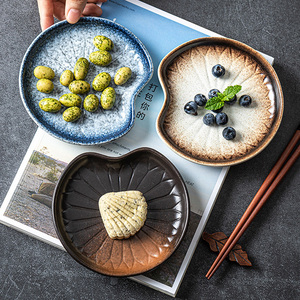 Японская керамическая тарелка из глины, 5 дюймов, неглубокая, в форме листа лотоса, минималистичная, для дома, для закусок и еды - Product Image 5