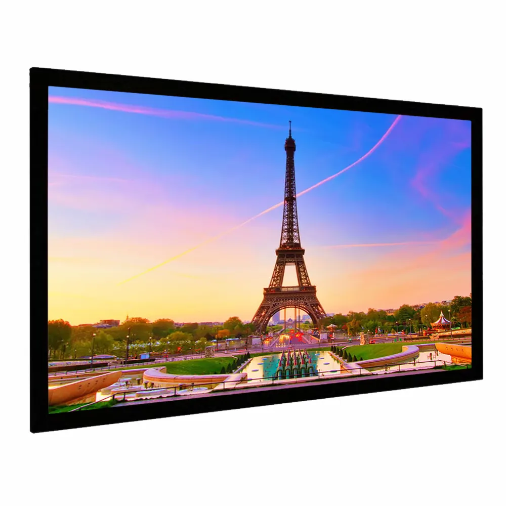 120 Inches Fixed Frame Projection Screen HD Projection screen, Home cinema room, Home theater room design
