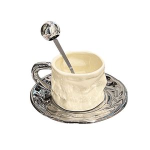 High-end Light Luxury Exquisite Ceramic Coffee Cup Afternoon <b>Tea</b> <b>Set</b> with Handle European Style Girls Plate - Product Image 4