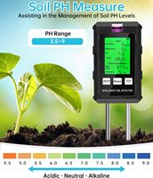 Détecteur de nutriments du sol intelligent Meadow 6 en 1, testeur numérique portable de pH du sol, testeur d'humidité et de fertilité du sol agricole, OEM ODM