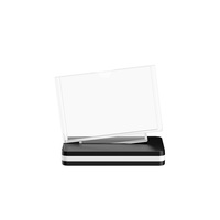 Étiquette horizontale personnalisée en forme de T en plastique pour carte de prix étiquette support de comptoir mini support d'affichage de signe transparent