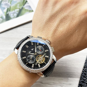 นาฬิกาข้อมือผู้ชายหรูหราสั่งทำพิเศษ ตัวเรือนสแตนเลสสตีล หน้าปัดแซฟไฟร์เรืองแสง พร้อมปฏิทิน กันน้ำ ระบบอัตโนมัติ - Product Image 1