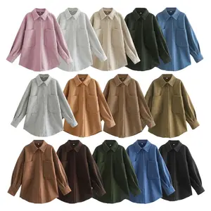 2024 New Design Spring Solid Color Woolen Casual Jacket 15 Colors XS-L Comfortable Ladies Fashion Coat