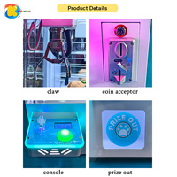 Machine à griffes à monnayeur, style japonais, avec LED couleur macaron, pour attraper des jouets en peluche mignons, certifiée CE anglaise pour salles d'arcade