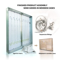 Personnalisation de la vente directe de l'usine de Guangzhou boîte à lumière ronde en tissu à LED boîte à lumière à LED en tissu à cadre en aluminium