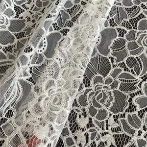 Personalized golden supplier swiss fabric lace white rose corded french lace fabric