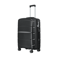 Valise à roulettes d'affaires en PP rigide, durable, avec fermeture éclair TSA, pour la vente au détail et en gros