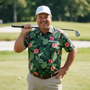 Venta al por mayor de secado rápido sublimación de impresión Saguaro Cacti Polo camisetas de alta calidad Spandex poliéster Golf Wear Dry FIT - Product Image 2