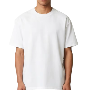เสื้อยืดสีขาวผู้ชาย 180GSM ผ้าไมโครไฟเบอร์เมอร์เซอไรซ์ ระบายอากาศได้ดี แขนสั้น สำหรับฤดูร้อน ใส่ทำงาน ใส่ลำลองได้ - Product Image 1