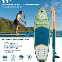 Planche à pagaie gonflable DAMA pour adultes, 11 pieds x 33 pouces, capacité de 352 lb, pont antidérapant et kit complet