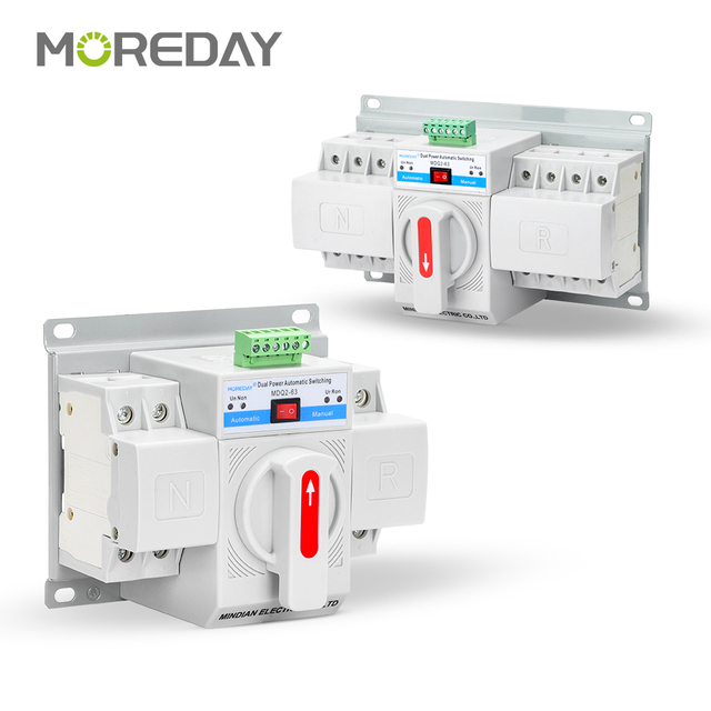 DUAL POWER AUTOMATIC TRANSFER SWITCH for PHOTOVOLTAIC 2P 3P 4P MDQ2-63A FIRE PROTECTION TYPE ATS