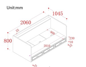 Giường Sofa Bằng Gỗ Đa Chức Năng Phong Cách Hiện Đại Và Đơn Giản Với Ngăn Kéo Ẩn - Product Image 6