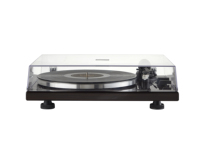 Tocadiscos de Alta Fidelidad con Cartucho AT3600L, Preamplificador Integrado, Contrapeso Ajustable, Base de Madera MDF de Alta Masa